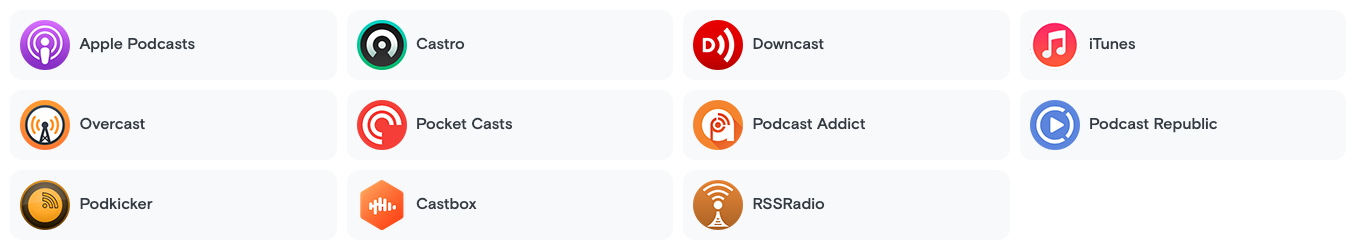 Compatible Podcast APPs